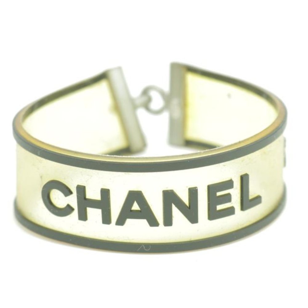 Chanel 01P Clover Chanel Cuff Bangle Bracelet